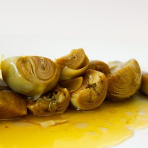 Alcachofas confitadas