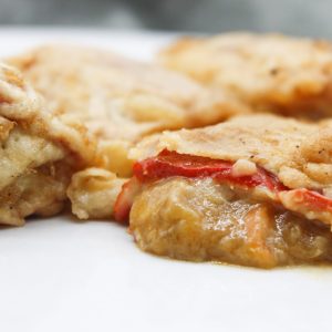 Pimientos rebozados de carrilleras